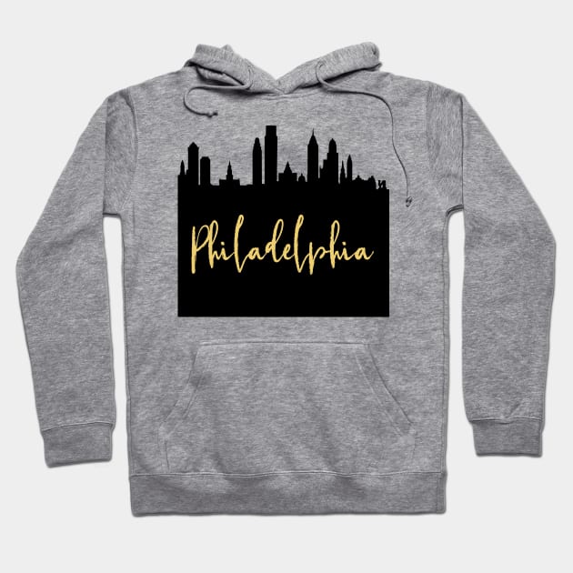 PHILADELPHIA PENNSYLVANIA DESIGNER SILHOUETTE SKYLINE ART Hoodie by deificusArt